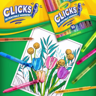 Crayola Clicks Retractable Tip Markers (Pack of 10)