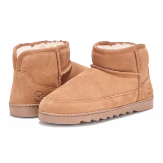 Dearfoams Suede Mini Ankle Gretchen Boots