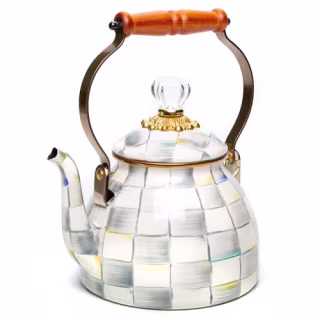MacKenzie-Childs Sterling Check Tea Kettle