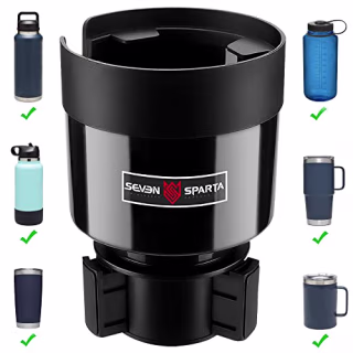 Seven Sparta Car Cup Holder Expander with Adjustable Base