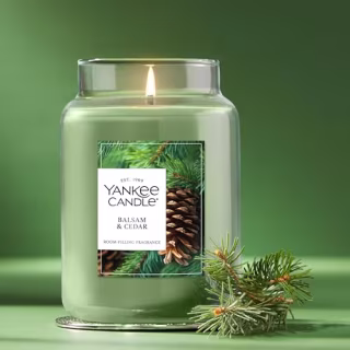 Yankee Candle Balsam and Cedar Candle