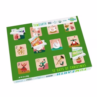 YumEarth Holiday Organic 12 Day Advent Calendar