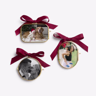 Artifact Uprising Pressed Glass Photo Ornament