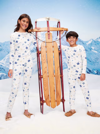 Old Navy Printed Snug-Fit Pajama Set