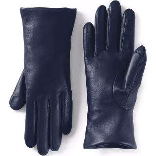 Women's EZ Touch Screen Cashmere Lined Leather Gloves