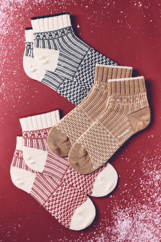 Bombas Checkered Quarter Socks