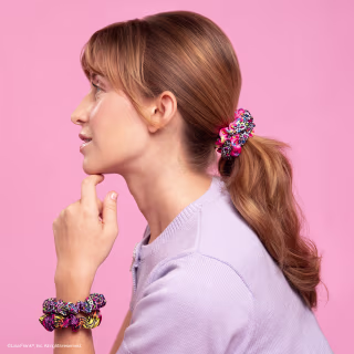 Lisa Frank x Kitsch Ruched Satin Scrunchies