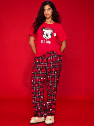Old Navy x Disney Mid-Rise Printed Flannel Pajama Pants