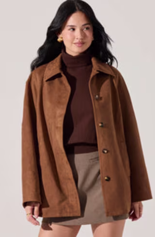 ASTR The Label Presleigh Faux Suede Jacket