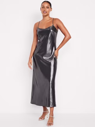 Shine Satin Maxi Dress