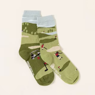 Uncommon Goods Tee Time Mismatched Golfer's Socks