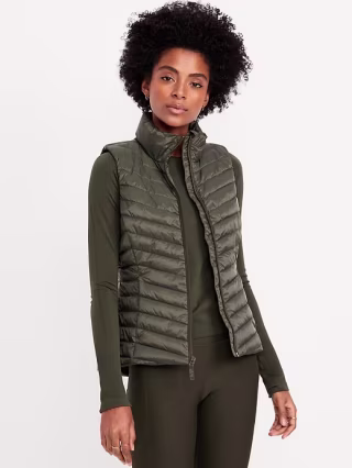 Water-Resistant Packable Puffer Vest