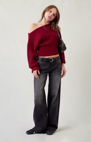 PacSun Casey Low Rise Baggy Jeans Black Tinted
