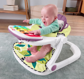 Fisher-Price Portable Baby Chair Kick & Play Deluxe Sit-Me-Up Seat