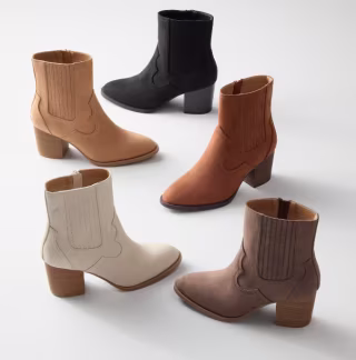 LC Lauren Conrad Philliss Women's Finger Gore Western Boots