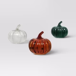Threshold Fall Glass Pumpkins (Set of 3)