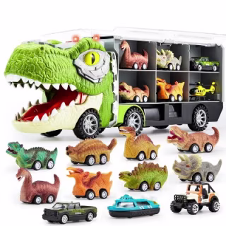 Joyfy 13-in-1 Dinosaur Carrier Truck