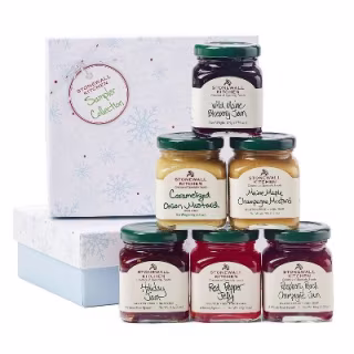 Stonewall Kitchen Holiday Sampler Collection Jams and Preserves Gift Set (6 Piece)