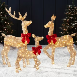 Best Choice Products Deer Family Outdoor Christmas Decoration Set (175 Lights)