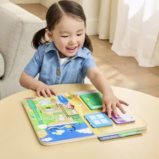Melissa & Doug Ms. Rachel Sesame Street Wooden Daily Routines Activity Board