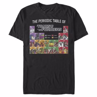 "Transformers" Periodic Table of Transformers T-Shirt