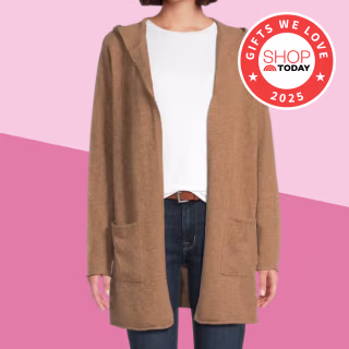 Saks Fifth Avenue Hooded 100% Cashmere Cardigan