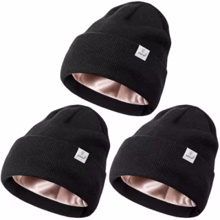 Zuppad 3-Pack Satin Lined Winter Beanie