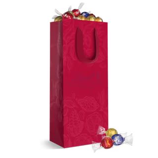 Lindt Assorted 5-Flavor Lindor Truffles Red 75-pc Gift Bag