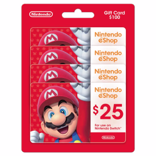 Nintendo eShop $25 eGift Cards (for 4)