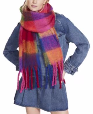 Steve Madden Women's Plaid Scarf
