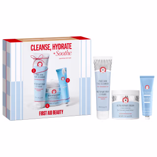 First Aid Beauty Cleanse, Hydrate + Soothe Holiday Skincare Gift Set