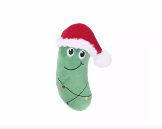 Plush Holiday Pickle Dog Toy