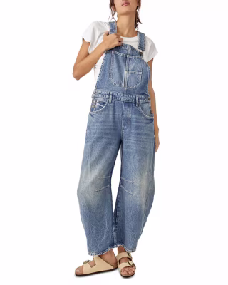 We The Free Good Luck Barrel Overalls