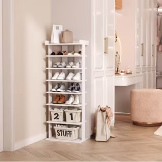Tree City Wide Double Row Wooden Shoe Rack