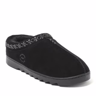 Dearfoams Doreen Genuine Suede Clog With Embroidery