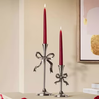 Threshold Valentine's Day Bow Taper Candle Holders