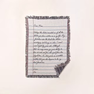 Uncommon Goods Personalized Hand-Written Letter Blanket