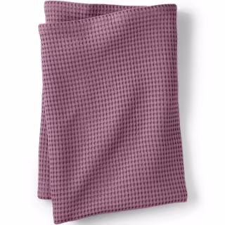 Lands’ End Organic Cotton Waffle Bed Blanket
