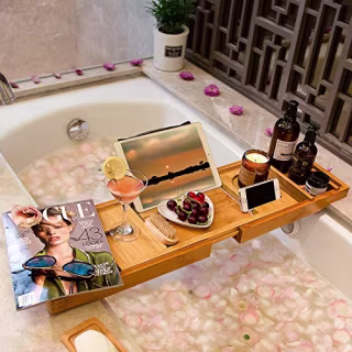 Bamfan Bath Caddy Tray for Bathtub
