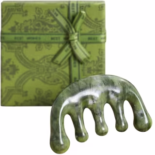 Jade Meridian Massage Comb for Face & Scalp
