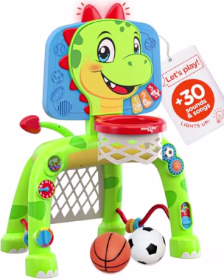 Dinosaur Basketball Hoop & Soccer Goal