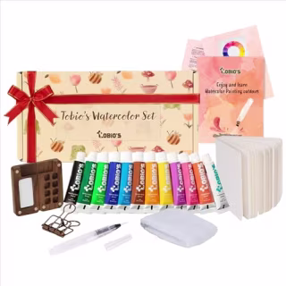 Original Tobios Mini Wooden Watercolor Paint Set