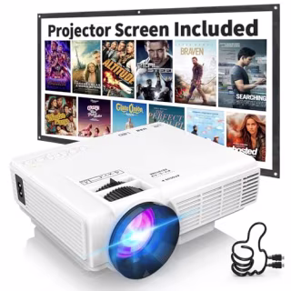 PANSEBA Mini Projector with Screen
