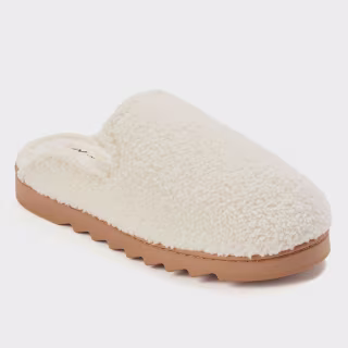 Dluxe by Dearfoams Women's Saffron Teddy Scuff Slippers