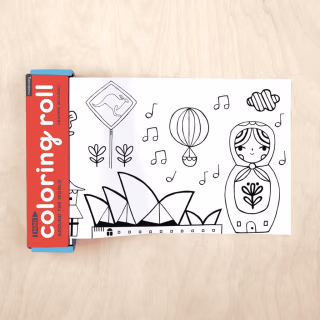 Around The World Mini Coloring Roll