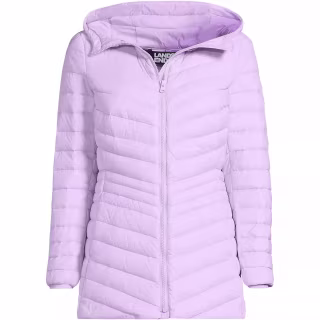 Lands’ End Wanderweight Packable Down Long Jacket