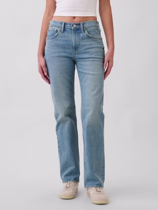 Gap Mid Rise Relaxed Straight Jeans