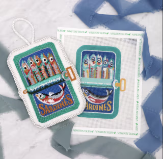 Etsy Sardine Squad Needlepoint Canvas