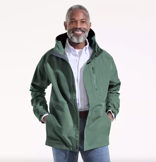 Lands' End Men's Squall Waterproof Packable Rain Jacket
