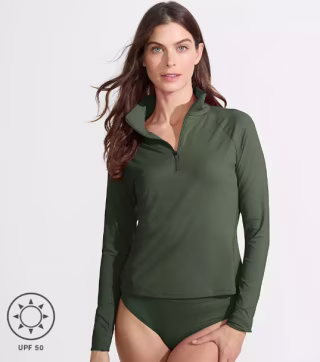 Lands' End SunShade UPF 50 Quarter Zip